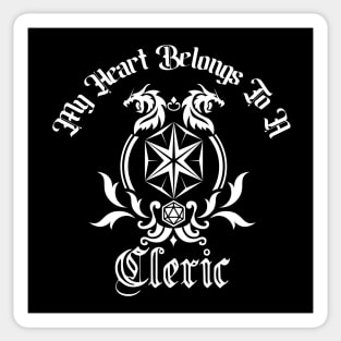 My Heart Belongs to A Cleric in White Sticker